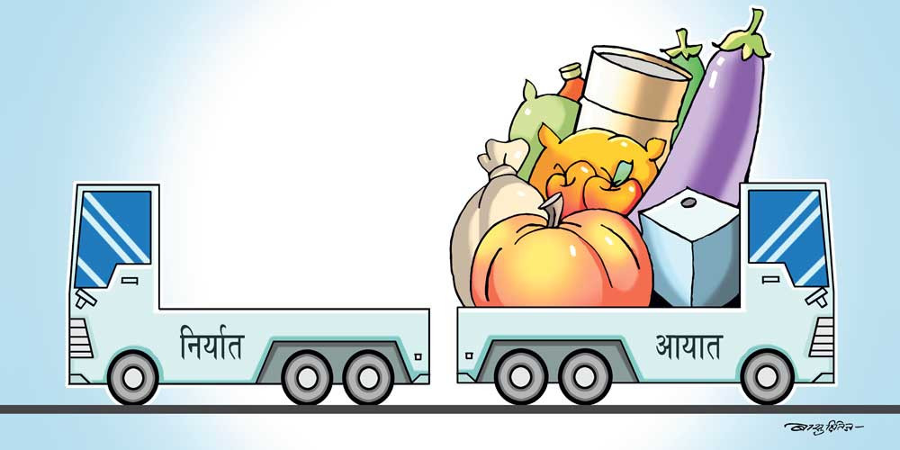 बिजोक! नेपाललाई १३४ मुलुकसँग व्यापार घाटा 1 bapar-ghata-import-expor