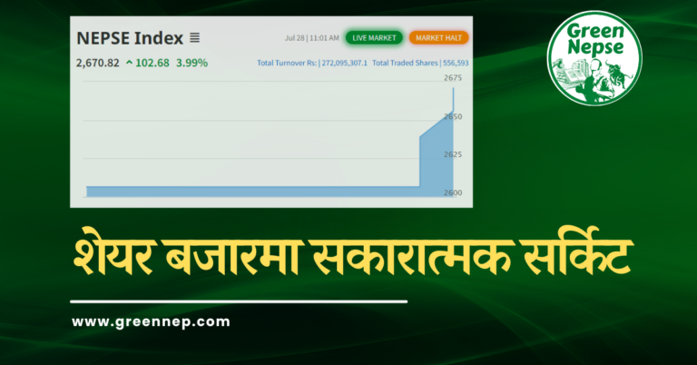 शेयर बजारमा सकारात्मक सर्किट